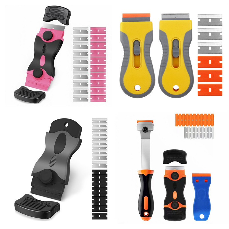 亚马逊跨境热销汽车贴膜塑料刮刀屏幕除胶工具清洁玻璃铲刀刀片