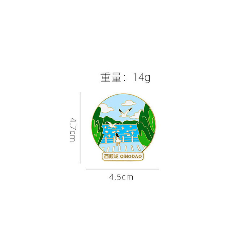 【青島シリーズ】冷蔵庫に金属エナメル磁気吸引ビール文化冷蔵庫を貼って山東観光記念品を飾る|undefined