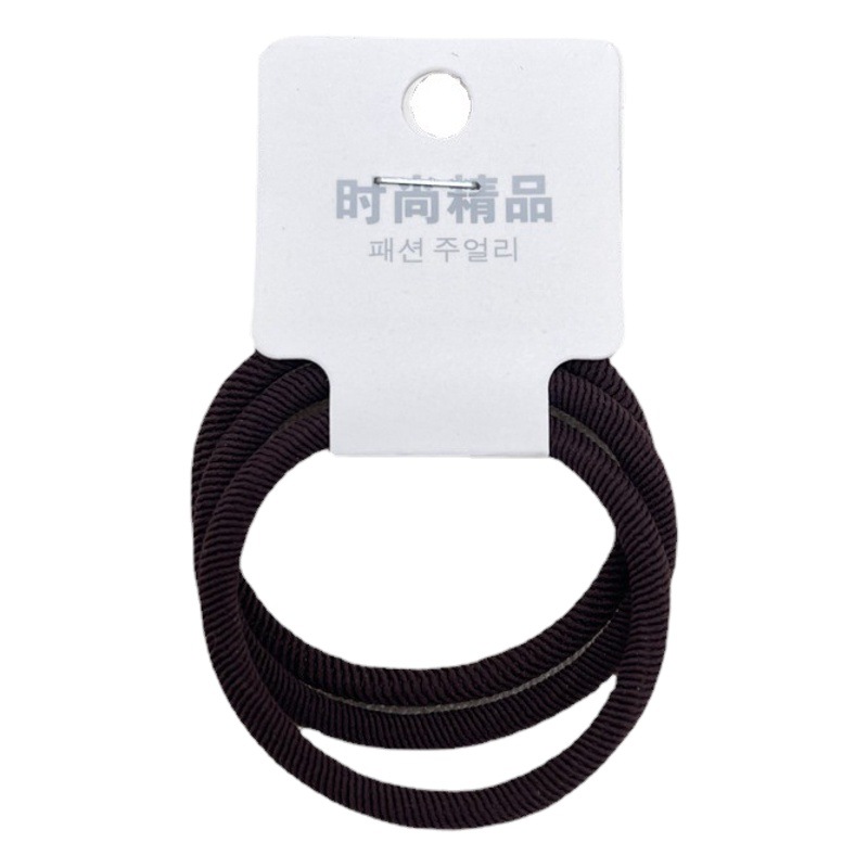 Dongdaemun estilo coreano hilo colorido accesorios para el cabello cuerda de pelo asequible banda de pelo de alta elasticidad de tres paquetes de banda de goma de dos yuanes tienda al por mayor image 1