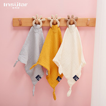 婴儿纯棉纱布安抚巾宝宝安抚磨牙棒牙胶安抚手帕安抚玩具代发