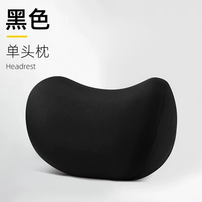 Car headrest and lumbar support set, neck support and lumbar comfort set, memory foam car seat cushion, universal lumbar support for all seasons (Waist support) - 1-mysterious-black-headrest