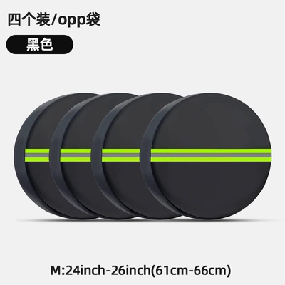 Spare wheel cover: storage bag, wheel cover, protective - green-reflective-strips-m-size-pack-of-4-24-26inch61-66cm