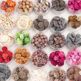 natural aromatherapy candle dried fruit flower material christmas wreath diy dried flower material plant specimen decorative painting pine cone