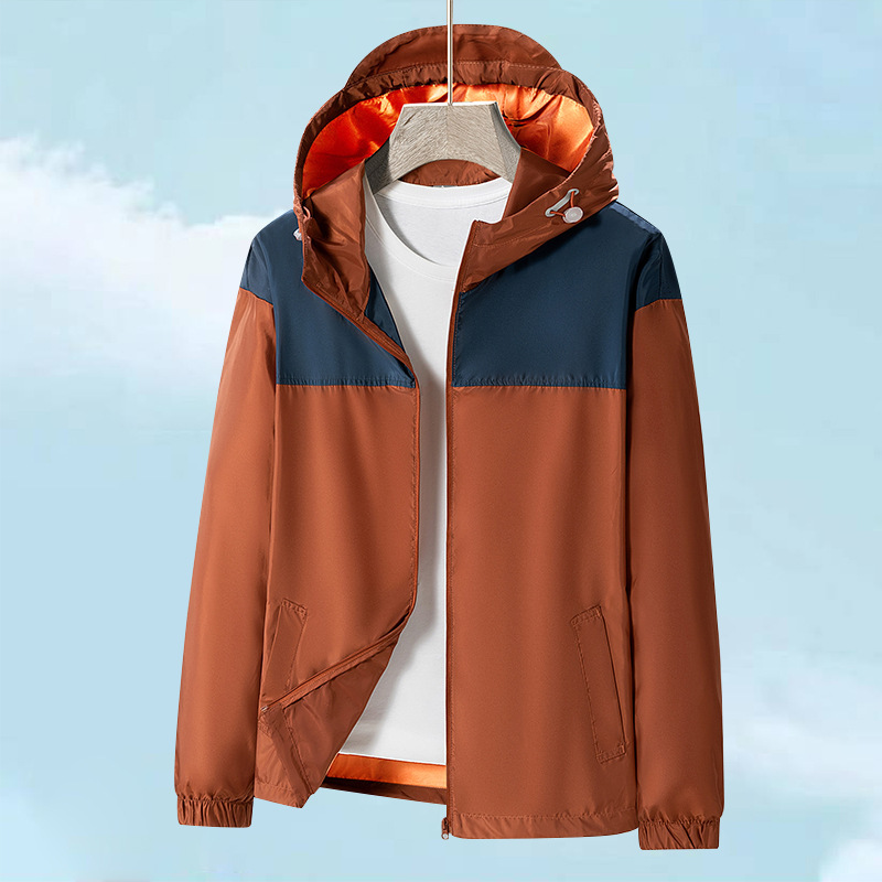8823 New Trendy Brand Couple's Sunscreen Jacket, Lightweight, Breathable, UV-Protective Skin Jacket, Puzzle Sunscreen Shirt for Outdoor Use