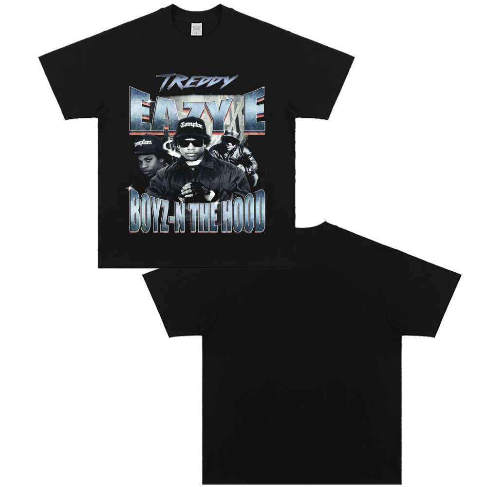 West Coast Rap N.W.A. Digital Direct Jet Washing Made Old American Retro Little Neck Camiseta image 34