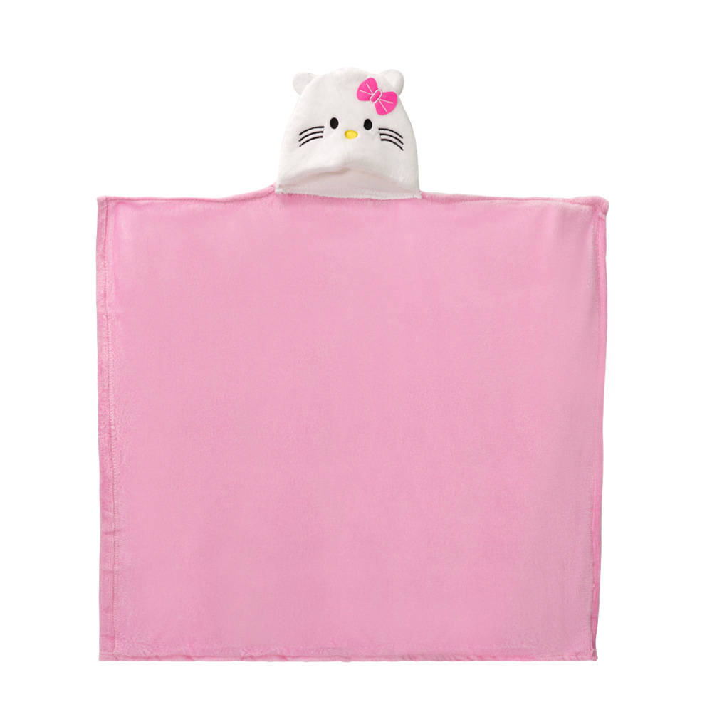 Bebé con capucha edredón capa europea y americana franela manta suave manta animal cabeza dibujos animados bebé especial Manta