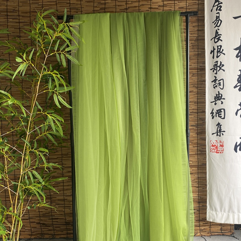 緑の背景の吊り下げ布、中国風のガーゼカーテン、書道ガーゼカーテン、春の環境創造端午節、夏の古代風のシーンのレイアウト|undefined