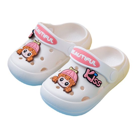 Cave Shoes Children's Summer Outfit 2023 New Fashion Cartoon Garden Shoes Anti-slip Slippers with Heel for Boys and Girls
