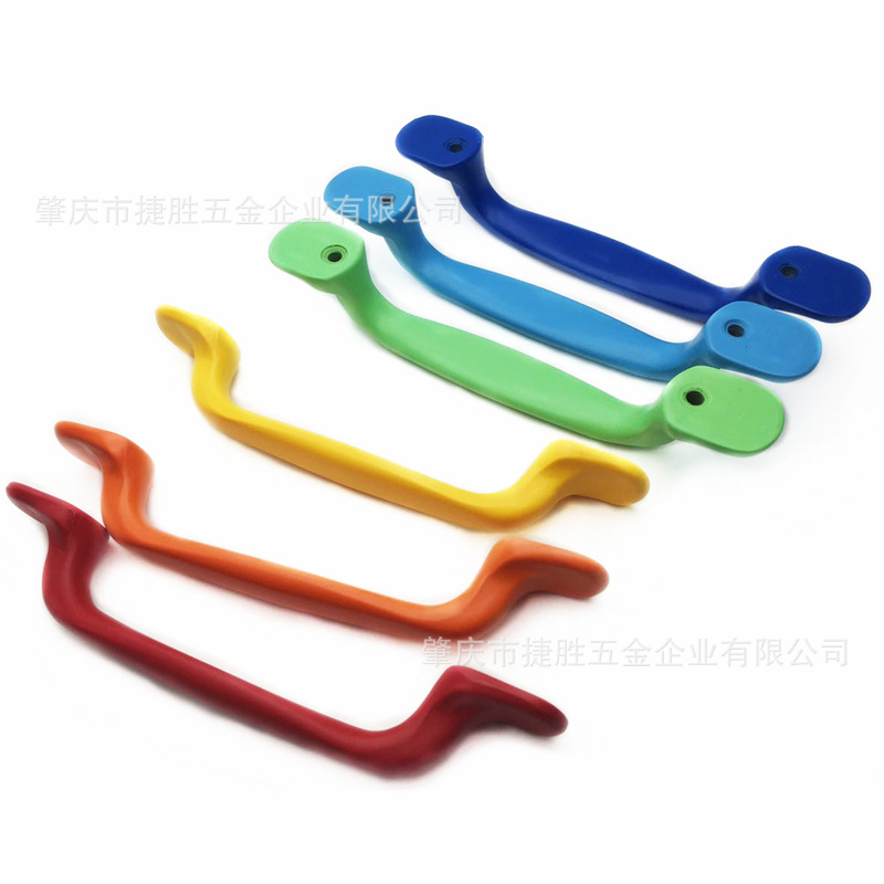 凌世新款厂家直售锌合金彩色现代简约橱柜把手衣柜抽屉鞋柜拉手