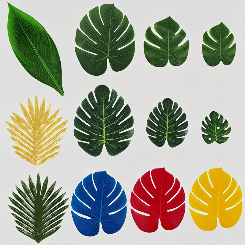 Simulation tortoise leaf tropical party placemats home decoration boneless tortoise leaf