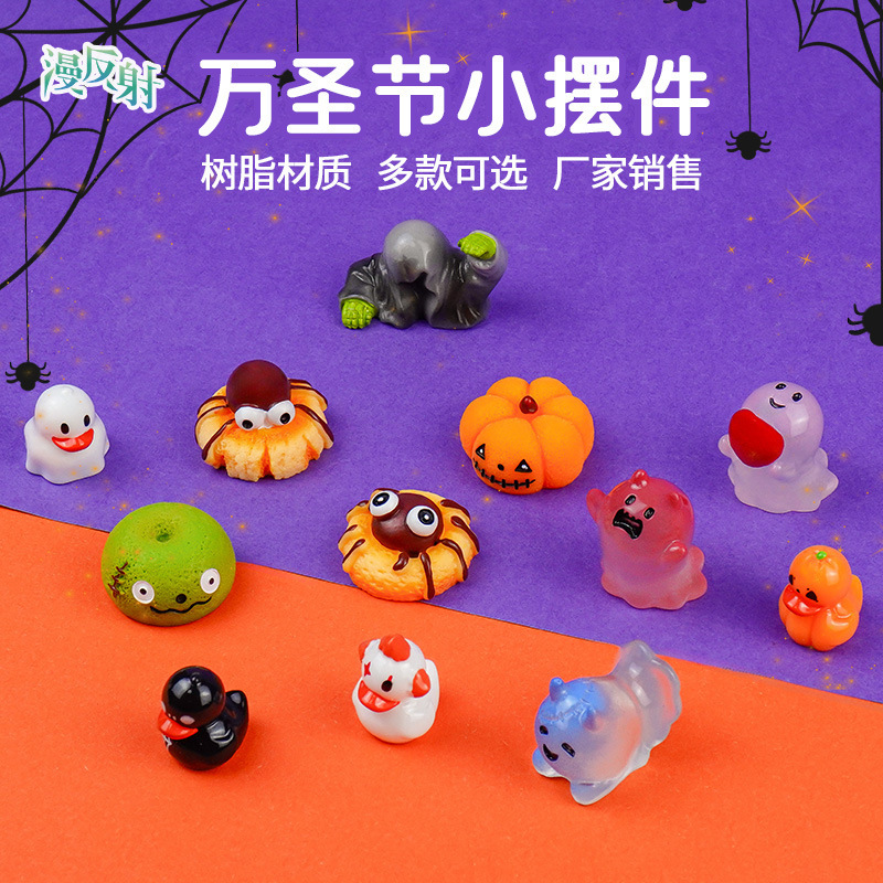 Skull Pumpkin Angel Candle Ghost Figurine Miniature Landscape Desktop Resin Halloween Decoration Skull Pumpkin Angel Candle Ghost Figurine Miniature Landscape Desktop Resin Halloween Decoration