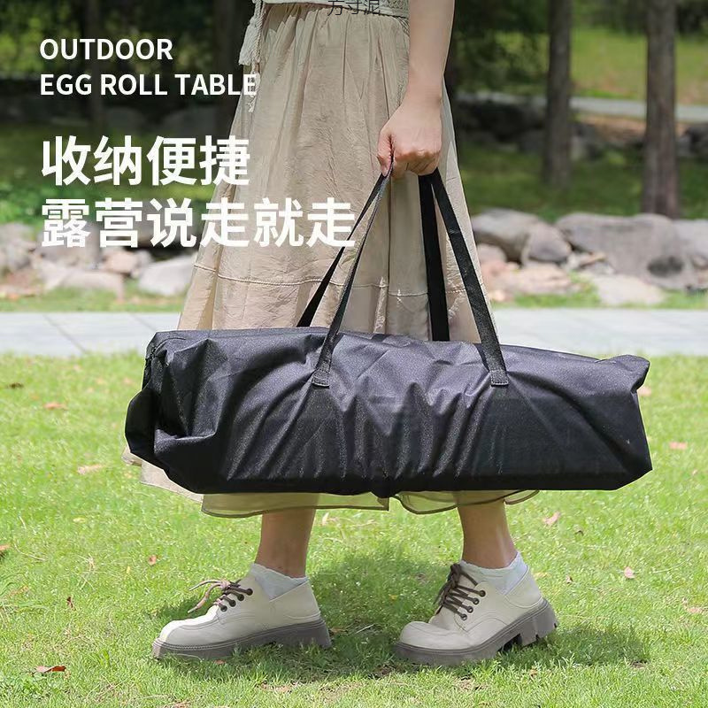 テーブルと椅子セット アウトドア キャンプ テーブル 折りたたみ エッグロールテーブル ピクニックテーブルと椅子 ポータブル ビーチ キャンプ テーブルと椅子セット|undefined