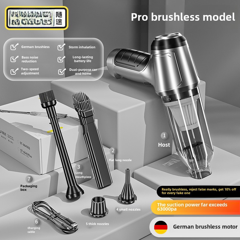 handheld brushless wireless vacuum cleaner charging for car