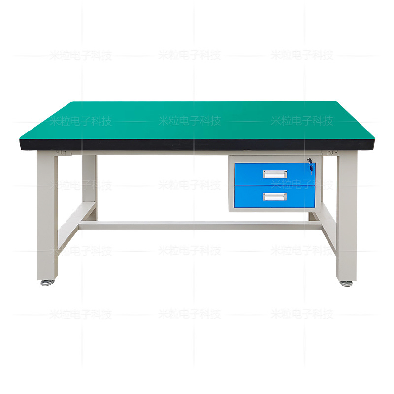 Heavy-duty anti-static workbench multi-function fitter table workshop assembly line operating table with drawer two pumping packing table