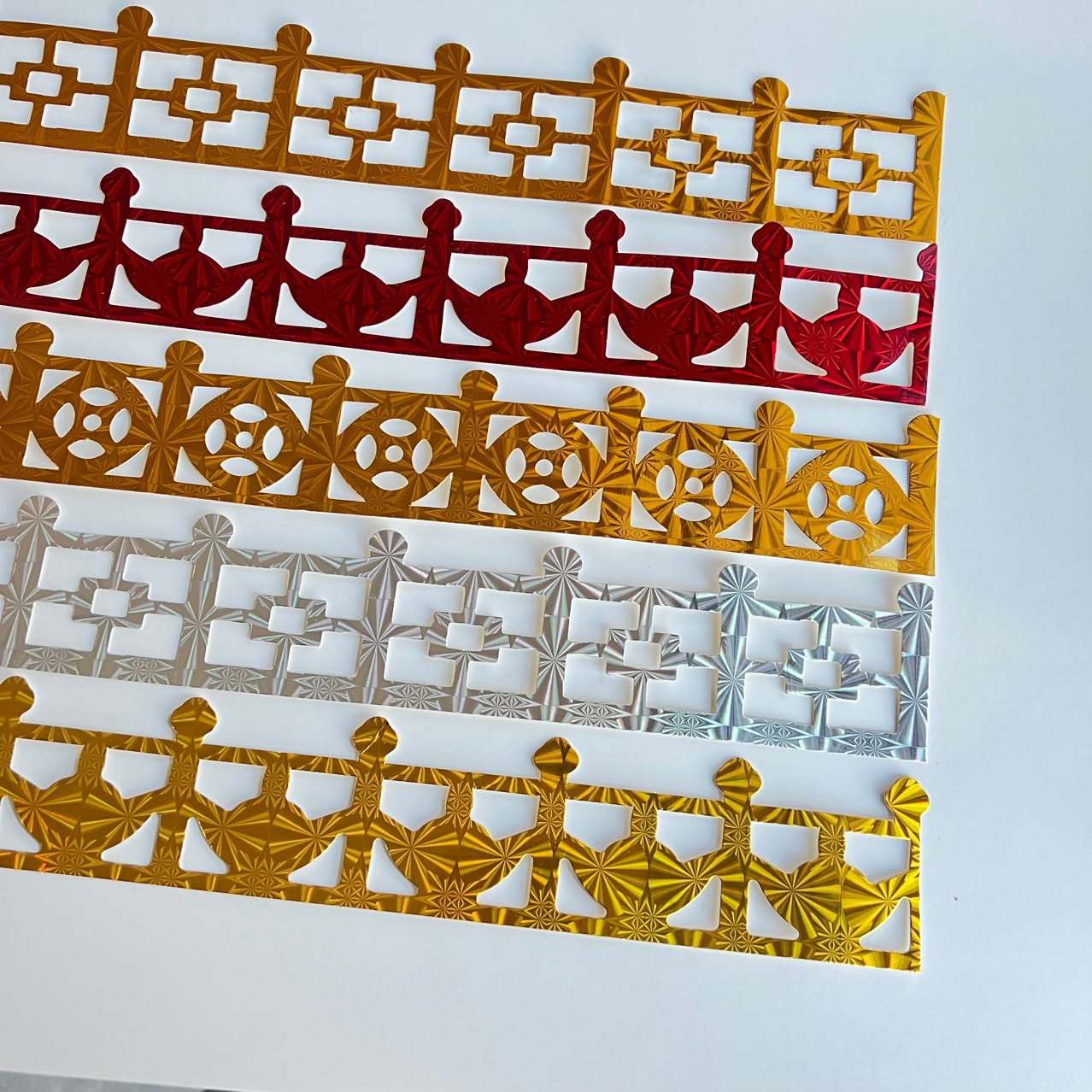 festival decorations laser strip base fence lace diy folding tower fence lace