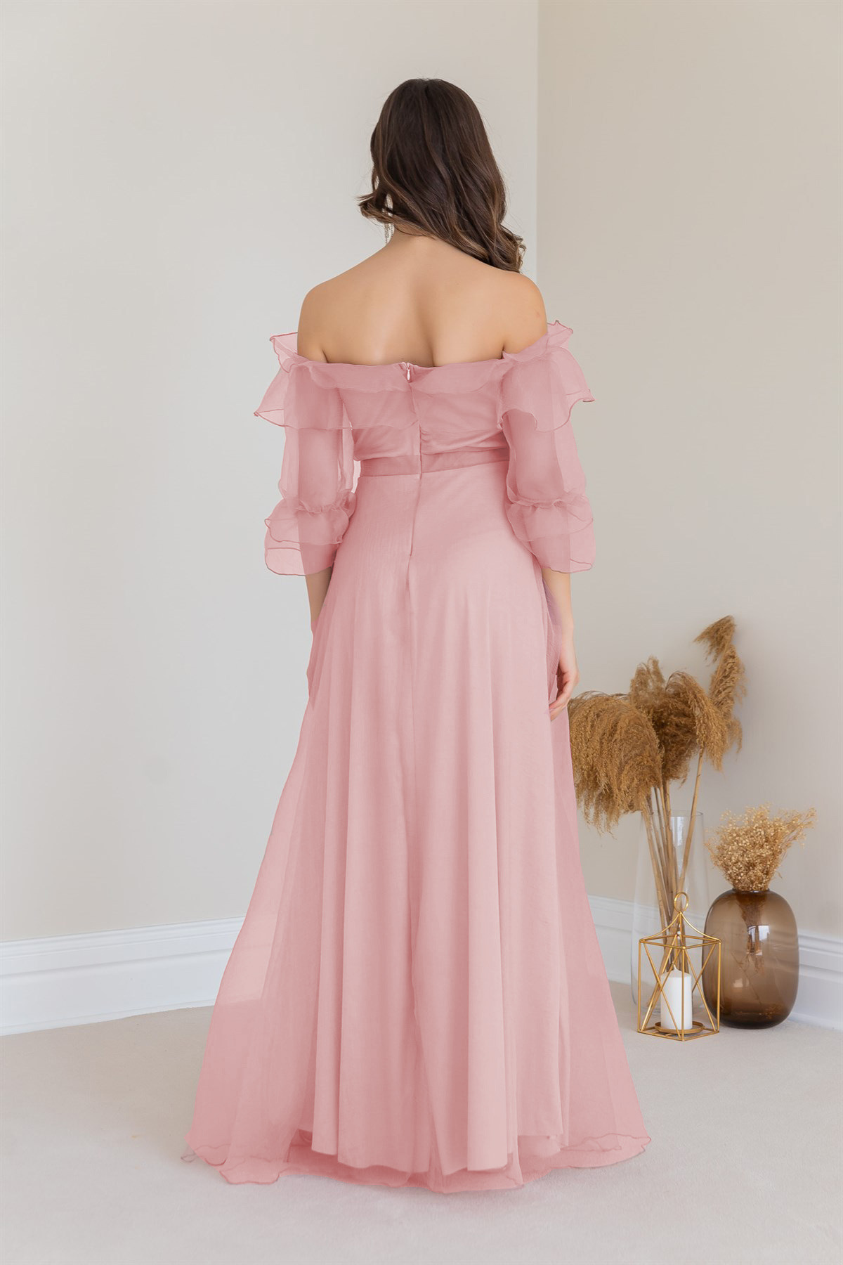 Nuevos productos de comercio exterior europeo y americano, ropa de mujer transfronteriza, vestidos de manga larga de otoño e invierno de Amazon, vestidos de novia, vestidos de dama de honor