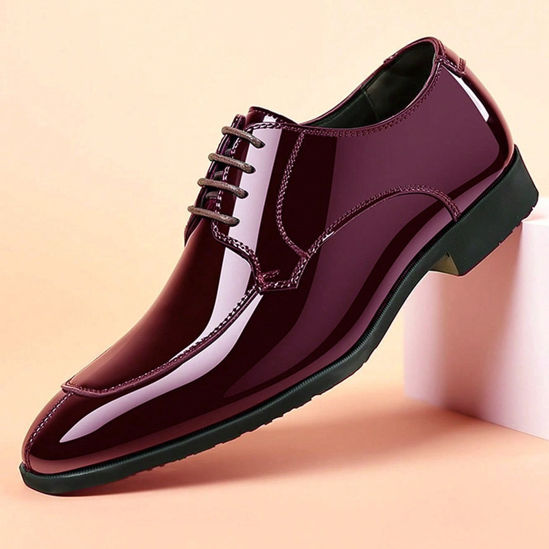 2024 New Large Size Leather Shoes Men's Summer Breathable Business Formal British Style Casual Soft Sole Black Shoes Men