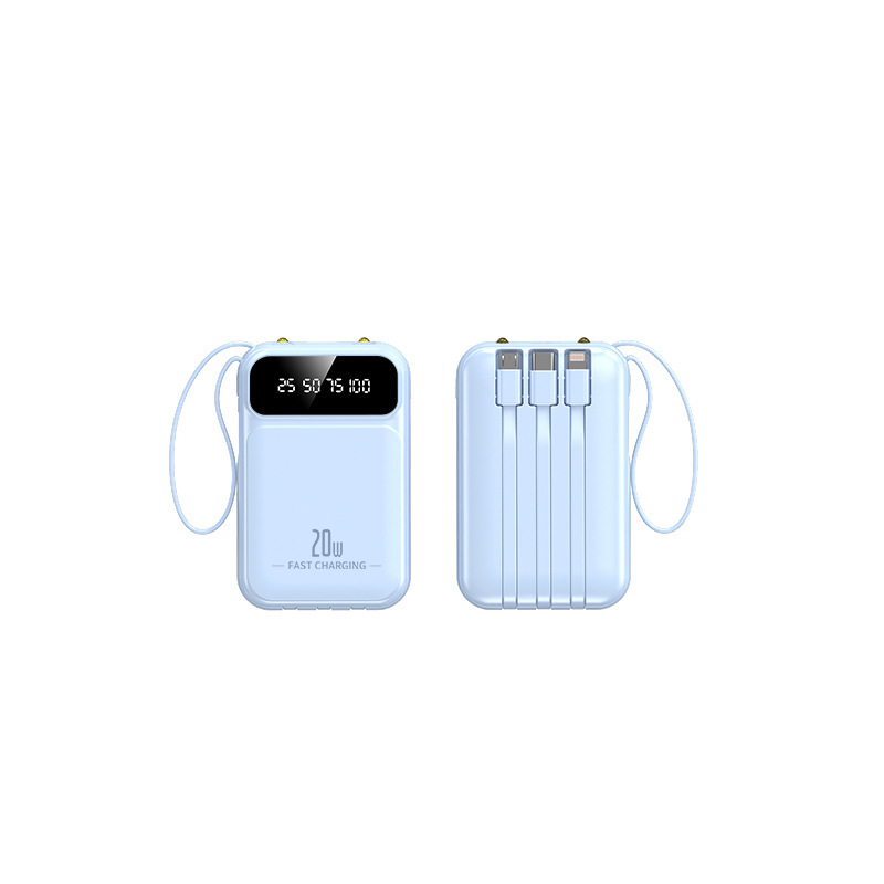 新しいミニ内蔵充電式パワーバンク 20000 mAh 大容量超薄型コンパクトポータブル電源急速充電|undefined