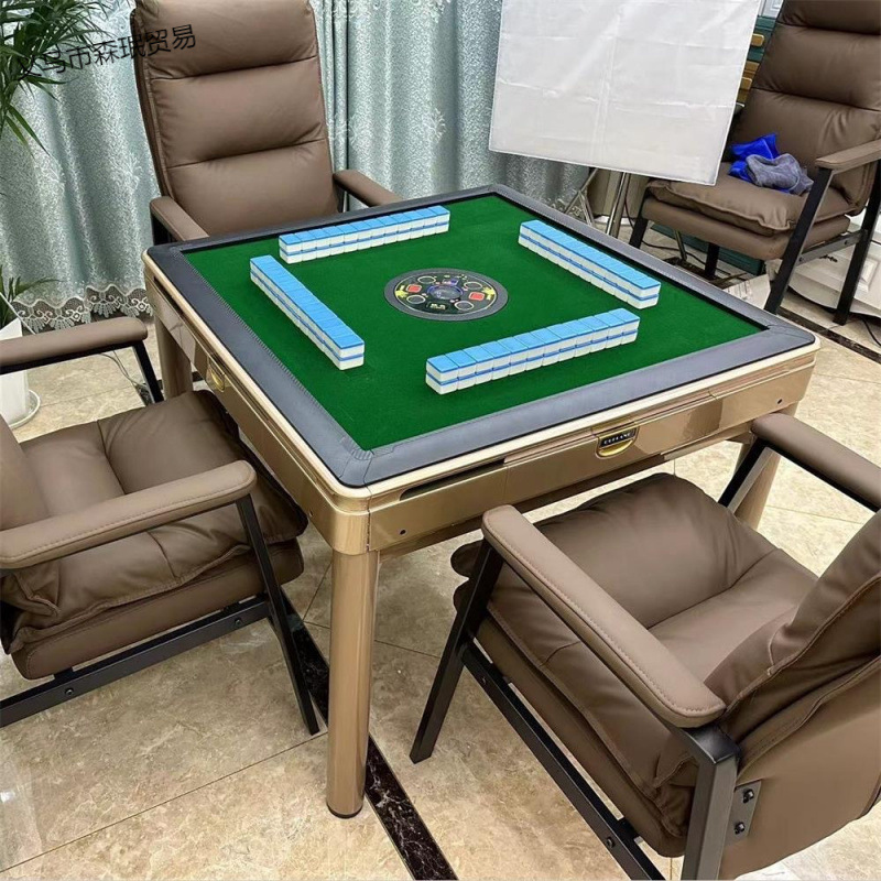 麻雀機全自動新型高級麻雀館チェスとカードルーム家庭用サイレントダイニングテーブル兼用麻雀テーブルマシン麻四|undefined