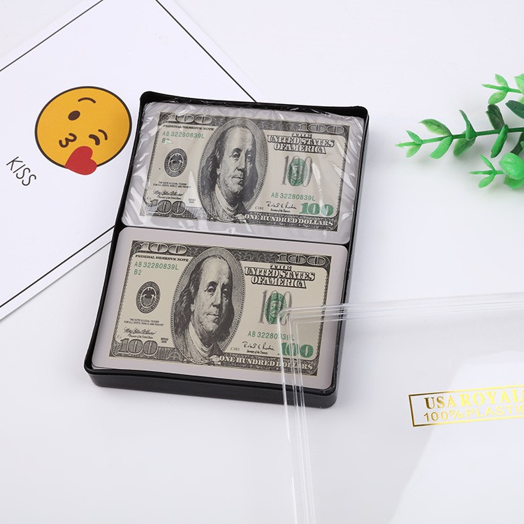 Fábrica directa suministro spot tarjetas de juego de plástico impermeable 19 dólares estadounidenses de Oriente Medio doble pago impresión de tarjetas de juego de PVC