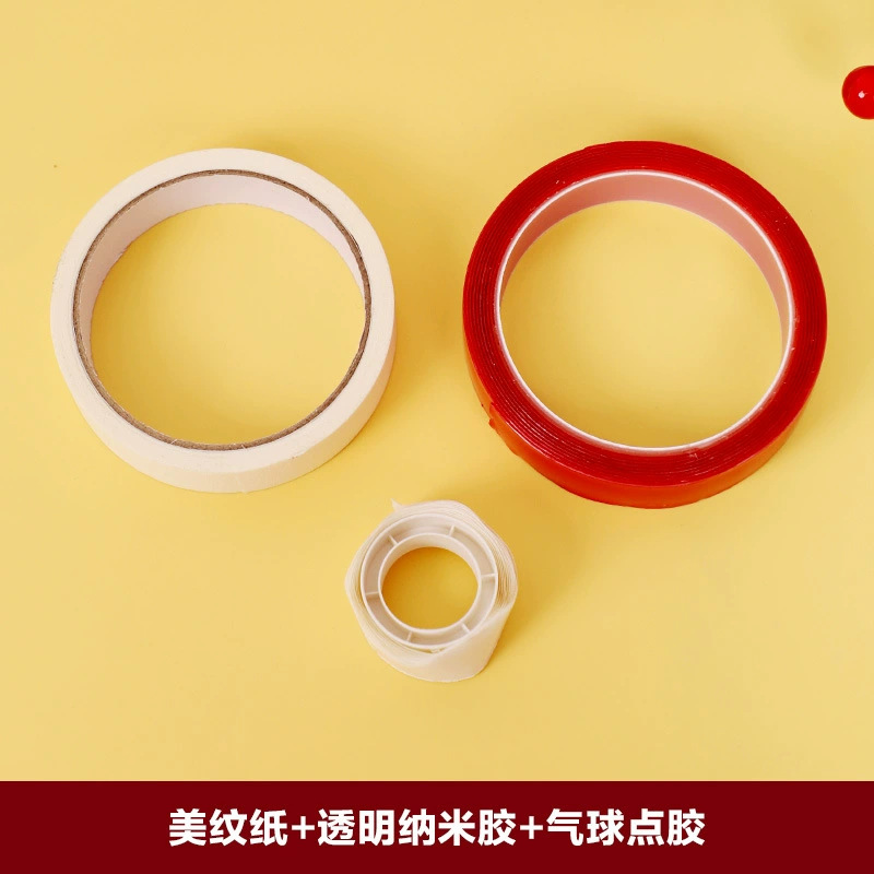 Adhesivo especial para la decoración de la casa de boda no daña la pared del diseño de cumpleaños de papel bonito adhesivos de doble cara sin marcas adhesivos nano adhesivos dispensadores