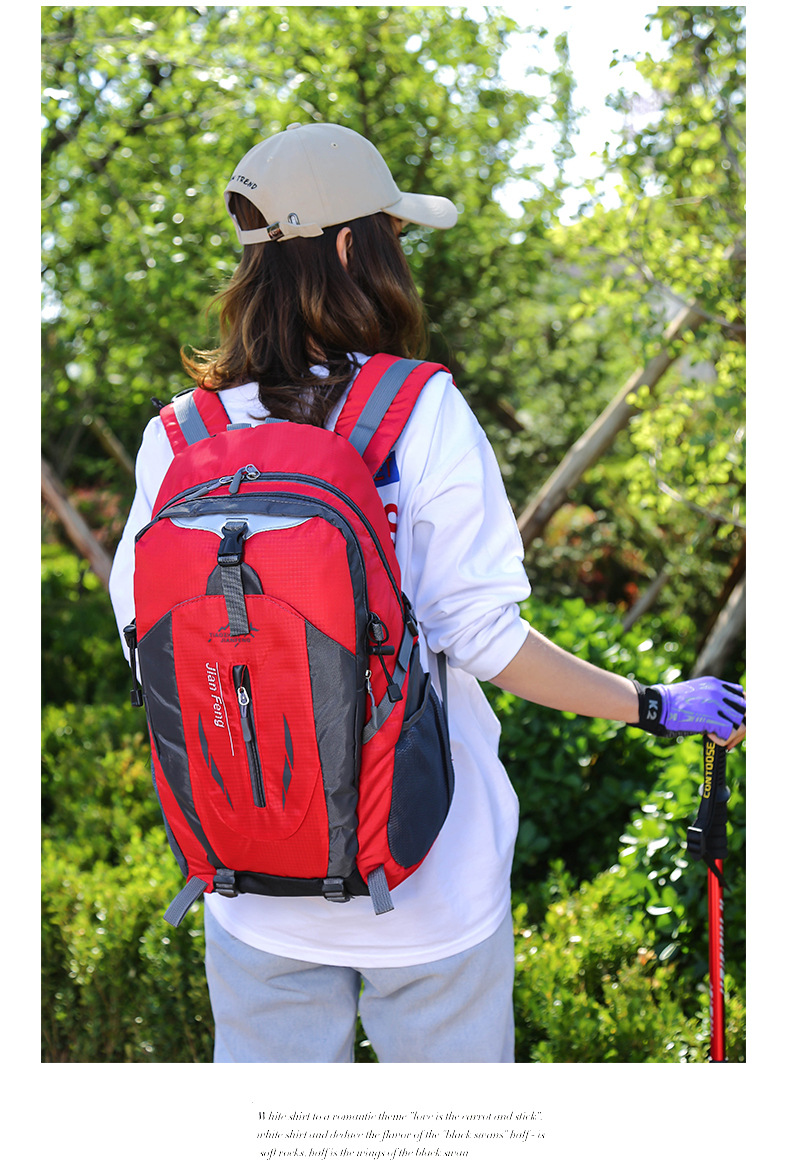 Tragbarer Outdoor-Wanderrucksack 40L großes Fassungsvermögen Farbblockierungs-Reiserucksack leichter Kurzstrecken-Reiserucksack Sport-Wanderrucksack
