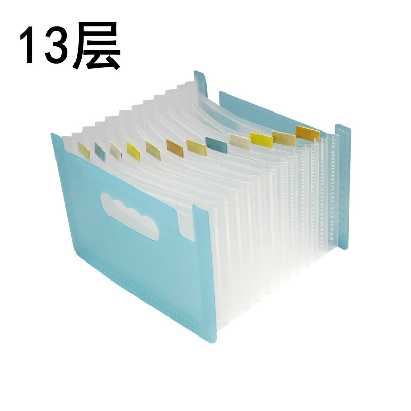 Transfronterizo dedicado gran capacidad A5 Mini pequeño tamaño órgano clip multi-capa carpeta factura sola bolsa de almacenamiento retráctil de pie