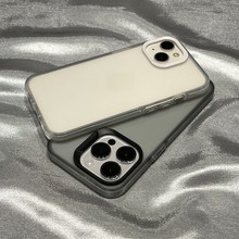 简约高级透明磨砂防指纹适用苹果16手机壳iPhone13/14Promax/15软