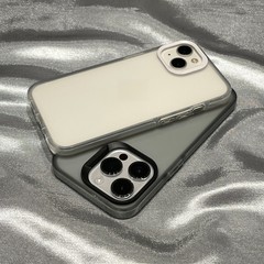 简约高级透明磨砂防指纹适用苹果16手机壳iPhone13/14Promax/15软