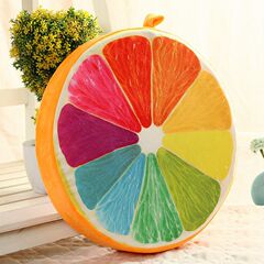 3Dフルーツクッション学生クッション抱き枕厚い丸い子供かわいい幼稚園スイカクッション1点卸売