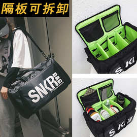 源头厂家SNKR多功能球鞋收纳旅行包运动健身包篮球包大容量行李袋