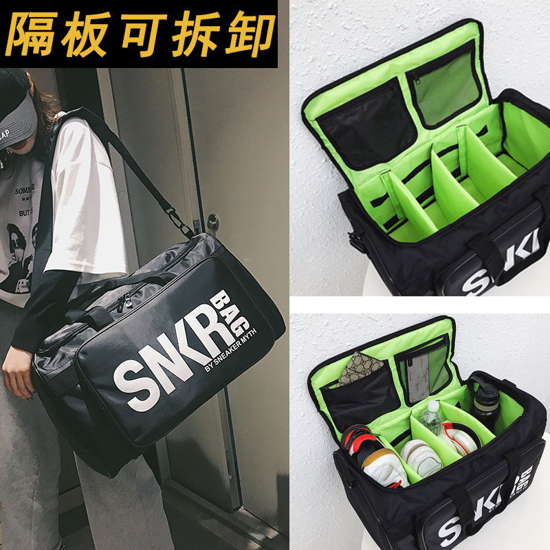 Source Manufacturer Snkr Multifunctional Sneaker Storage Travel Bag Sports Fitness Bag Basketball Bag Large Capacity Luggage Bag