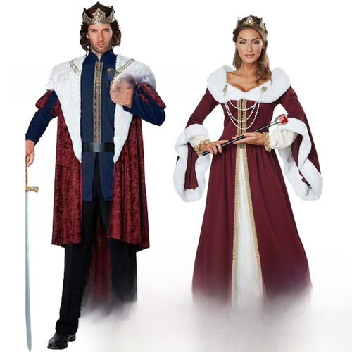 Men's Halloween Christmas Costume Classic European and American Court Royalty Prince King Opera Drama Performance Costume