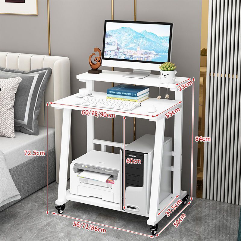 Small Apartment Computer Table Small Home Mini Mobile Desk Bedroom Single Simple Double-Layer Desktop Computer Table