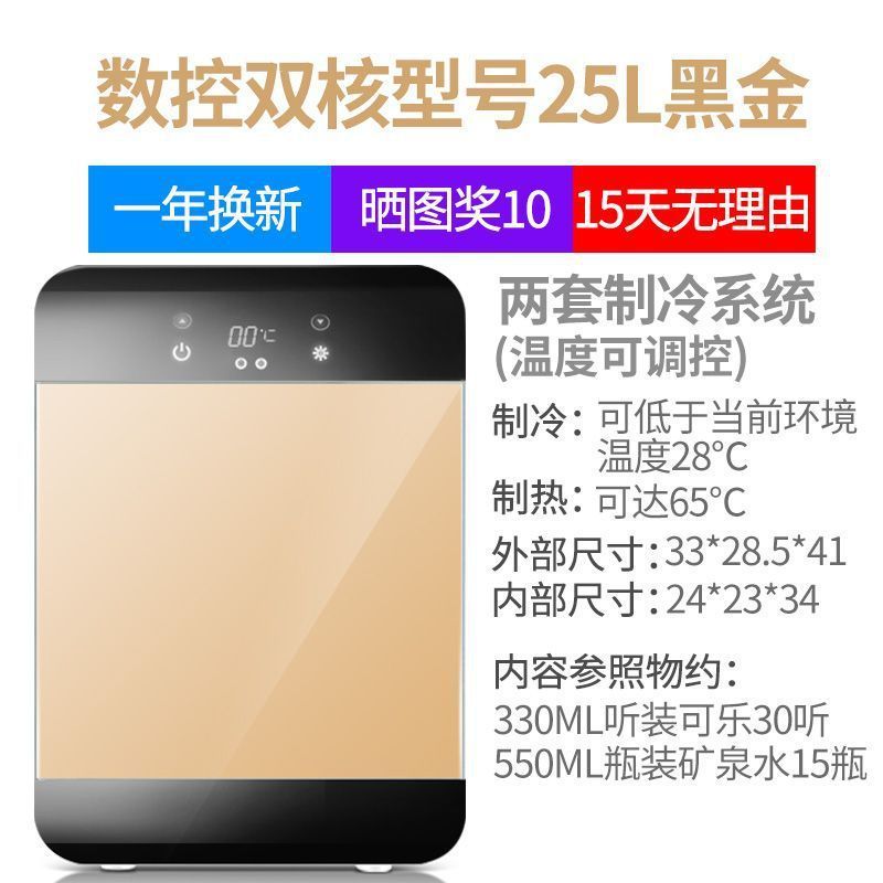 迷你小冰箱家用寝室学生宿舍车家两用小型化妆品冷藏制冷车载冰箱|undefined