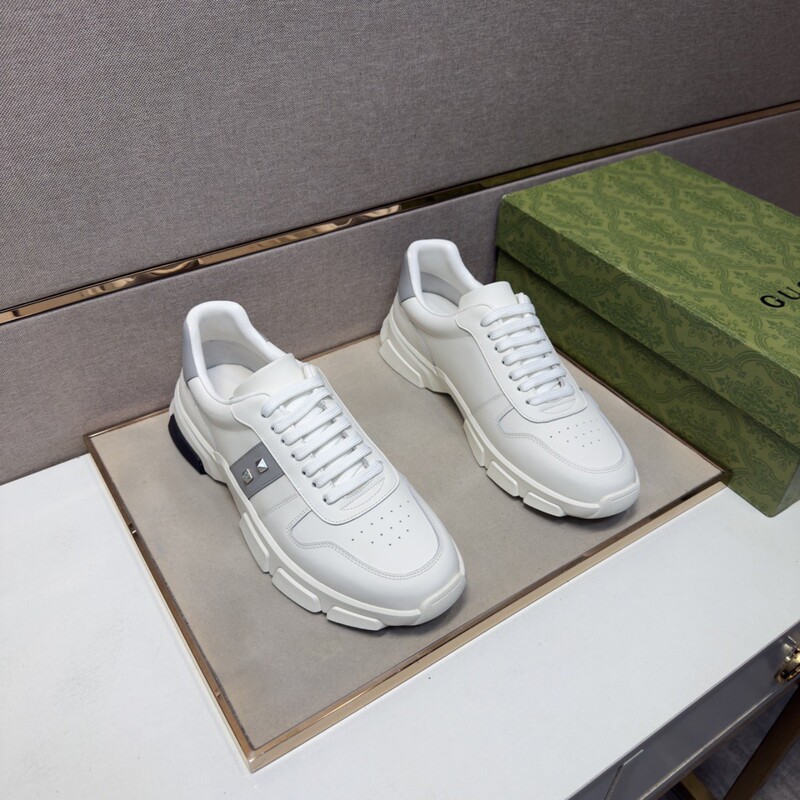 Original Brand Original Box Spring 2026 Genuine Leather Mesh Breathable Men's Korean Style Sports Flat Fashion Trendy Casual Leather Shoes