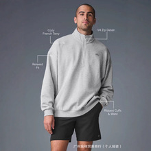 跨境alo卫衣男女同款秋冬yoga宽松夹克立领显瘦外套健身运动上衣