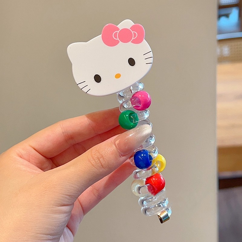 Línea telefónica trenzada transfronteriza, anillo para el cabello, perla, cabello trenzado recto, artefacto femenino, cola de caballo alta, burbuja, cabello trenzado, cuerda, accesorios para el cabello