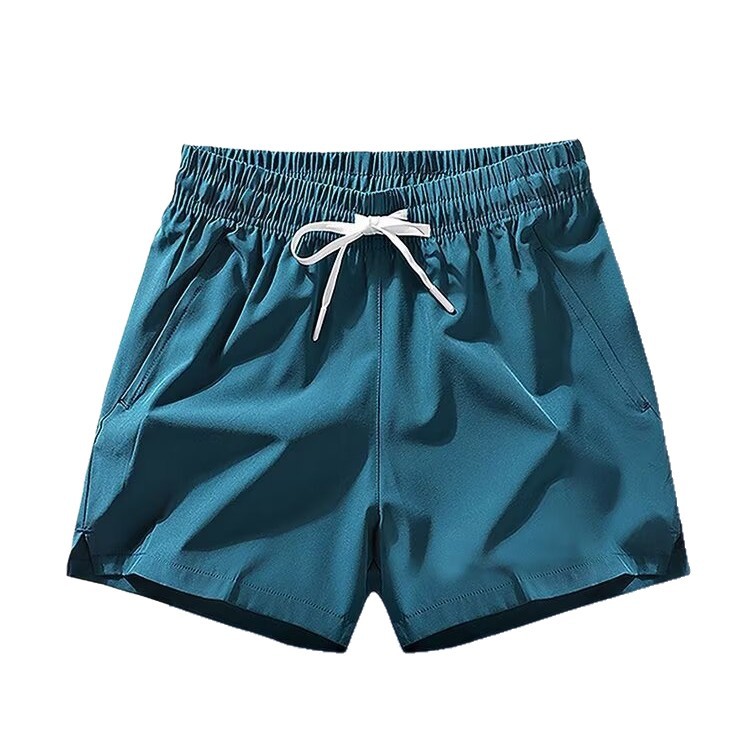 Pantalones cortos deportivos para hombres, maratón de carrera de secado rápido, fitness, pista y campo, seda de hielo, pantalones transpirables de tres puntos, comercio exterior de verano, venta al por mayor transfronteriza