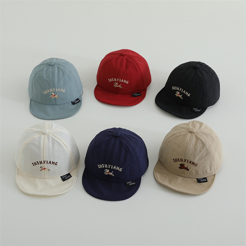 Sombreros para bebés ligeros y delgados primavera y otoño moda gorra de lengua de pato lindo niño caricatura cachorro bebé gorra de béisbol de ala corta marea