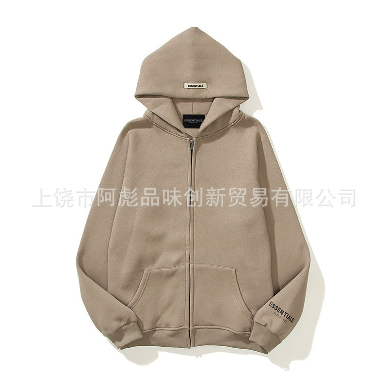 ESSENTIALS двойная нить FEAR OF FOG модный бренд свитер на груди ESS горячее тиснение Мужская и Женская флисовая толстовка на молнии