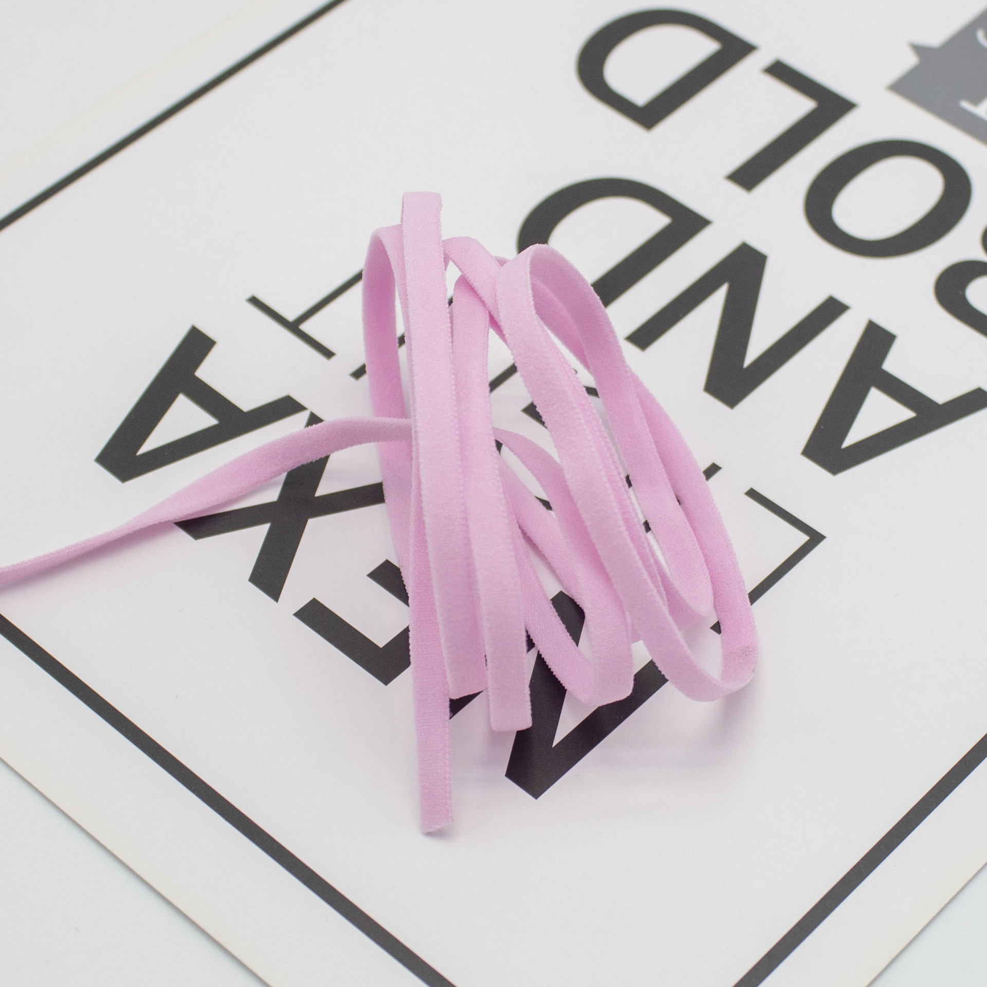 bjd发箍套空心带现货5mm挂绳扁松紧带KN95油心带布艺口罩耳带厂家