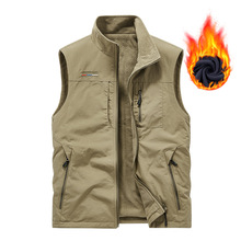 2025年秋冬新款双面穿马甲男休闲宽松大码加绒背心两面穿背心立领