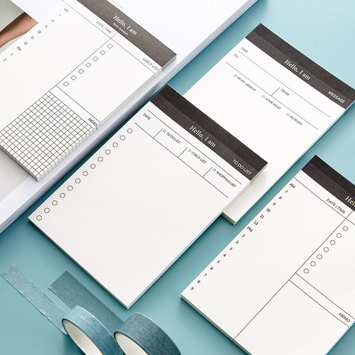 TODO simple business day plan, desk schedule, memo pad, note pad, tearable notepad