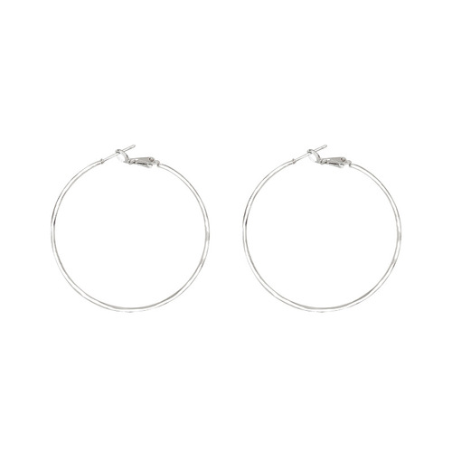 Light Luxury, Niche, Versatile, Stylish, Minimalist, Exaggerated Plain Hoop Earrings for Women, S925 Silver Needle, Fashion Copper Style, Nail Earrings, Accessory