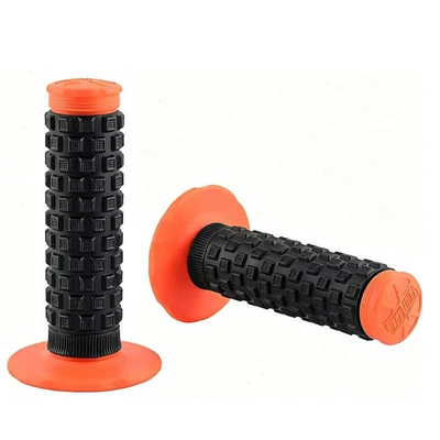 Directly Supplied from the Manufacturer, Universal Silicone Large Particle Anti-Slip Handlebar Grips for Off-Road Motorcycles and Atvs, 22mm 24mm (Motorcycle Handle Cover) - orange