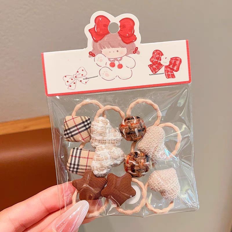 Niños de alta gama pulgar anillo de cabello bebé pequeño cinturón de goma chica pequeña cantidad de cabello de cabello de caña de invierno cauda de caballo