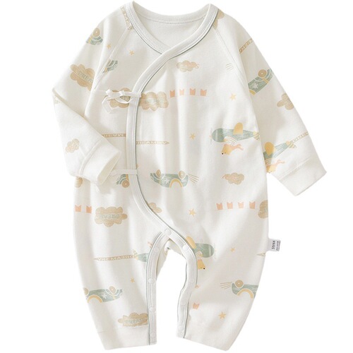 Baby and Toddler Clothes Crawling Suit and Monk's Robe, Skeleton-Free Butterfly Dress, Autumn Pure Cotton Newborn Baby Bodysuit