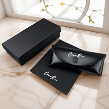 软包太阳镜盒皮质墨镜盒天地盖包装盒纸盒眼镜盒套装印logo眼镜包