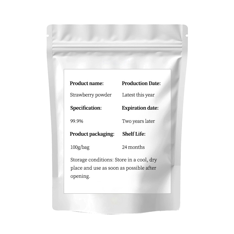 딸기분말 100g (특수 크로스보더 라벨이 부착된 알루미늄 호일백)